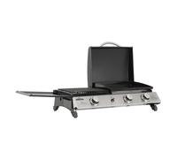 Dellonda 2+1 Burner Portable Gas Plancha/Grill 8.5kW Hot Plate BBQ Griddle, Stainless Steel - DG276