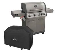 Dellonda 4+1 Burner Deluxe Gas Bbq With Piezo Ignition & Oxford Style Cover, Stainless Steel