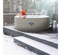 Dellonda 4-6 Person Inflatable Hot Tub Spa With Smart Pump - Rattan Effect