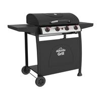 Dellonda 4 Burner Gas BBQ Grill Ignition Thermometer Black Stainless Steel DG15