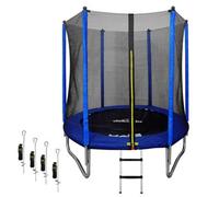 Dellonda 6Ft Outdoor Trampoline With Safety Enclosure Net, Anchors & Ladder
