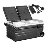 Dellonda 95L Portable Dual Zone Compressor Car Camping Fridge/freezer 12/24/230V
