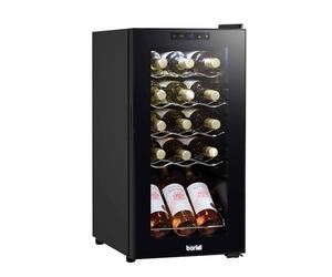 Dellonda Baridi 15 Bottle Wine Cooler Fridge with Digital Touch Screen Controls & LED Light, Black - DH5