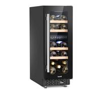 Dellonda Baridi 17 Bottle Dual Zone Slim 30Cm Wine Cooler, Touch Screen, Black