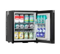Dellonda Baridi 25L Ultra Quiet Drinks & Wine Cooler Mini Fridge with LED Light, Black - DH57