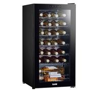 Dellonda Baridi 28 Bottle Wine Fridge with Digital Touch Screen Controls & LED Light, Black - DH10