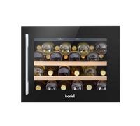 Dellonda Baridi 60Cm Built-In 28 Bottle Wine Cooler With Beech Wood Shelves, Black