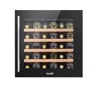 Dellonda Baridi 60Cm Built-In 36 Bottle Wine Cooler With Beech Wood Shelves, Black
