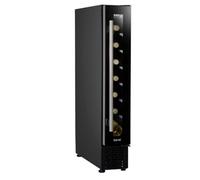 Dellonda Baridi 7 Bottle 15Cm Slim Wine Fridge Cooler, Digital Touch Controls, Black