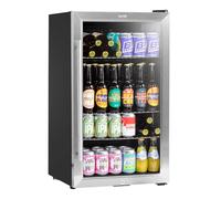 Dellonda Baridi 85L Under Counter Drinks, Beer & Wine Fridge with Light, Stainless Steel - DH31