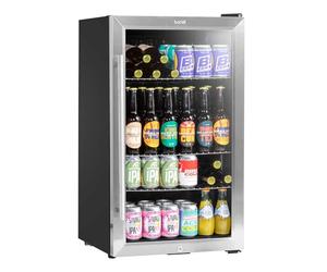 Dellonda Baridi 85L Under Counter Drinks, Beer & Wine Fridge with Light, Stainless Steel - DH31