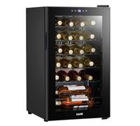 Dellonda Baridi Black 24 Bottle Wine Fridge Cooler, 5-18C Touch Controls & Led 430X740mm