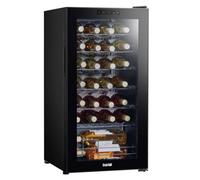Dellonda Baridi Black 28 Bottle Wine Fridge Cooler, 5-18C Touch Control, Led, Only 42Db