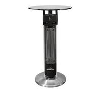 Dellonda Bistro Table with 1600W Heater, 95cm, Black/Stainless Steel