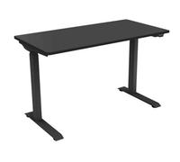 Dellonda Black Electric Adjustable Office Standing Desk, Quiet & Fast 1200X600mm