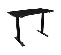 Dellonda Black Electric Adjustable Standing Desk, 1400 X 700mm Dual Motor 100Kg