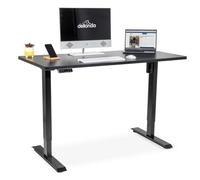 Dellonda Black Electric Height Adjustable Standing Desk With Memory, Quiet, 1400X700mm - Dh245