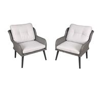 Buxton Rattan Wicker Outdoor Lounge Chairs with Cushion - DG79