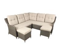 Dellonda Chester Rattan Wicker Outdoor 5-Seater Corner Sofa Set, Brown - DG72, Brown