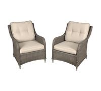 Sealey Dg69 Dellonda Chester Rattan Wicker Outdoor Armchairs 2Pc