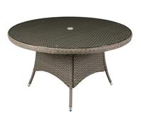 Chester Rattan Wicker Outdoor Dining Table with Tempered Glass Top - DG67