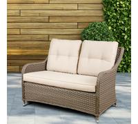 Sealey Dg70 Dellonda Chester Rattan Wicker Outdoor 2-Seater Sofa