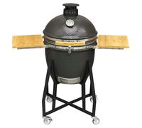 Dellonda Deluxe 22"(56cm) Ceramic Kamado Style BBQ Grill/Oven/Smoker, Supplied with Wheeled Stand - DG159