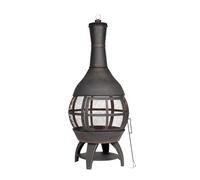Dellonda Deluxe 360 Chiminea Fire Pit Outdoor Heater Antique Bronze DG112