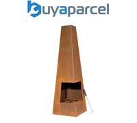 Dellonda Chiminea, Wood Burner, Heater For Outdoors W45Cm X H150Cm, Corten Steel