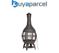 Dellonda DG112 Deluxe 360ï¿½ Chiminea/Fire Pit/Outdoor Heater - Antique Bronze F
