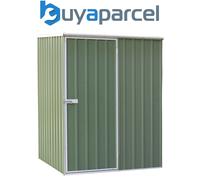 Dellonda Galvanised Steel Metal Garden/Outdoor/Storage Shed, 5FT x 5FT, Pent Style Roof ? Green - DG114, Green