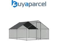 Dellonda DG279 Walk-In Galvanized Steel Chicken Run with Roof Cover & PVC Coated