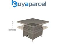 Dellonda DG73 Chester Rattan Wicker Adjustable-Height Outdoor Dining Table