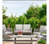 Sealey DG56 Dellonda Fusion Aluminium 4-Piece Outdoor Sofa Arm Chairs & Coffee Table Set