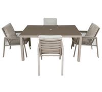Dellonda Fusion Outdoor Dining Set 5Pc