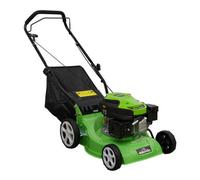 Dellonda Hand Propelled Petrol Lawnmower Grass Cutter, 132cc 16"/40cm 4-Stroke -