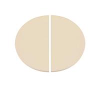 Dellonda Kamado Halfmoon Ceramic Heat Deflector Plates 15" - Set Of 2