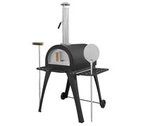Dellonda Large Outdoor Wood Fired Pizza Oven Smoker Shelves & Stand DG103 DG103