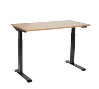 Single Motor Height Adjustable Sit & Stand Desk, Oak, 1200 x 600mm - DH66