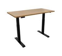 Oak Electric Height Adjustable Standing Desk, 1400 x 700mm Dual Motor 100kg - DH33
