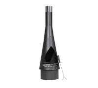 Dellonda Outdoor/Garden/Patio Chiminea, Fireplace, Fire Pit, Heater, Ø37 x H127cm - Black Steel