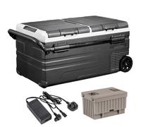 Dellonda Portable Fridge Freezer/cool Box 95L With 11.1V Portable Battery & Ac/dc 230V Adaptor