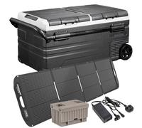 Dellonda Portable Fridge Freezer/cool Box 95L With 11.1V Portable Battery, Ac/dc 230V Adaptor & 220W Solar Panel