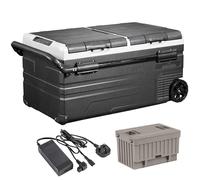 Dellonda Portable Fridge Freezer/Cool Box 95L with 11.1V Portable Battery & AC/DC 230V Adaptor - DL173
