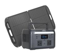 Dellonda Portable Power Station, 600W, 512Wh, With Etfe Ip65 Foldable Solar Panel 110W - Dl179
