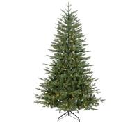 Dellonda Pre-Lit 6ft Christmas Tree with 270 Warm White LED Lights & 1,220 PE/PVC Tips - DH81