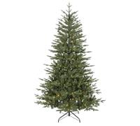 Dellonda Pre Lit 6ft Hinged Christmas Tree Warm White Lights & PE/PVC Tips DH81