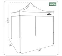 Dellonda Premium 2x2m Pop Up Gazebo Heavy Duty PVC Water Resistant Green DG128