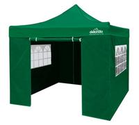 Dellonda Premium 2X2M Pop-Up Gazebo & Side Walls With Carry Bag, Stakes & Weight Bags