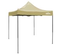 Premium 2x2m Pop-Up Gazebo, Heavy Duty, PVC Coated, Water Resistant with Carry Bag, Stakes & Weight Bags - Beige - DG126